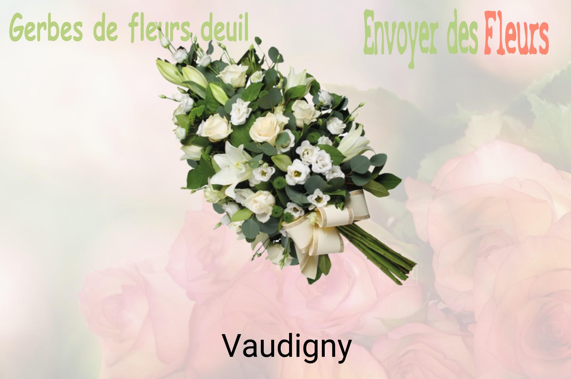 Gerbe de fleurs de deuil livrée à Vaudigny